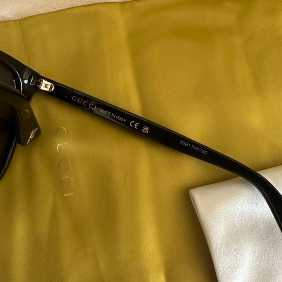 New Gucci over size square sunglasses black - Picture 4 of 8